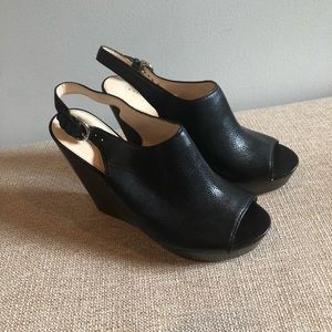 Coach leather wedges